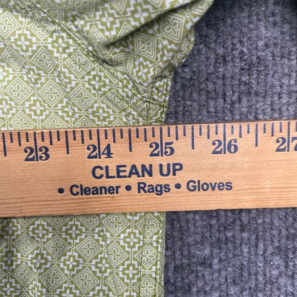 Cinch Button Down Western Shirt Men's Large Green Geometric Allover Cowboy - Picture 7 of 10